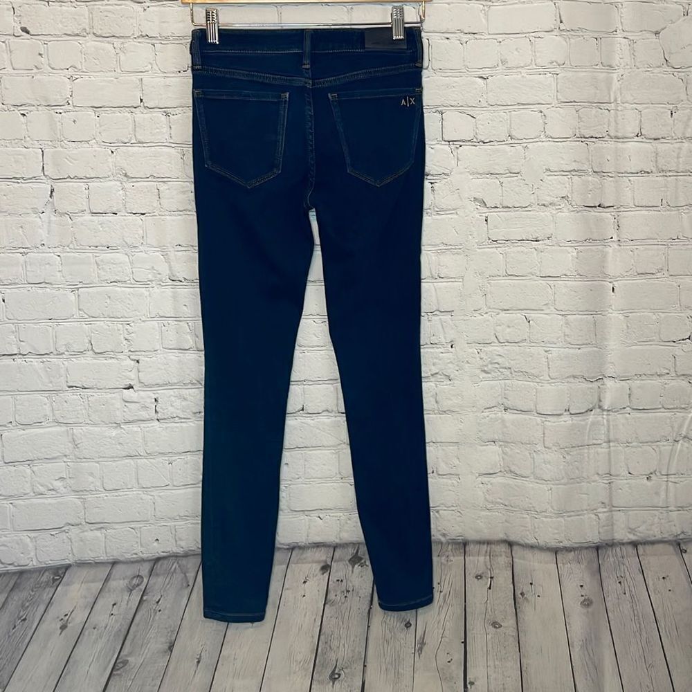 Armani Exchange Women’s Dark Rinse Super Skinny Jeans size 27R - Picture 4 of 7